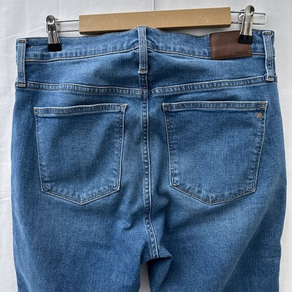 Madewell 10" High-Rise Skinny Jeans in Dewitt Wash Button-Front Denim Women 31‎ - Picture 6 of 16
